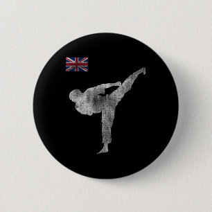 Chapa Redonda De 5 Cm Equipo de Karate Artes Marciales Mma Patada Inglat