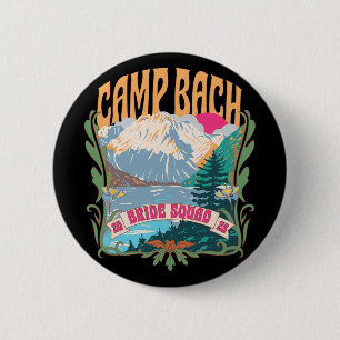 Chapa Redonda De 5 Cm Equipo de la Novia Camp Bach 2025 Retro Camping De