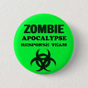Chapa Redonda De 5 Cm Equipo de la respuesta de Apocolypse del zombi