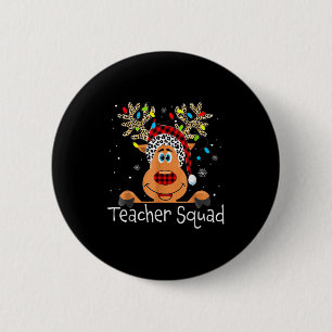 Chapa Redonda De 5 Cm Equipo de Maestros Reno Cute Navidad 