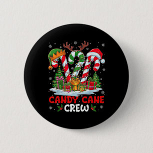 Chapa Redonda De 5 Cm Equipo de Navidad de caramelo negro de cuello redo
