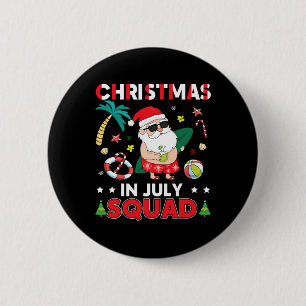 Chapa Redonda De 5 Cm Equipo de Navidad en Julio Cute Navidad Verano Vac