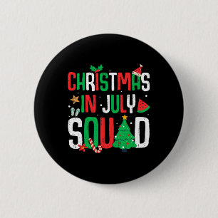 Chapa Redonda De 5 Cm Equipo de Navidad en Julio Divertido Verano Vacaci