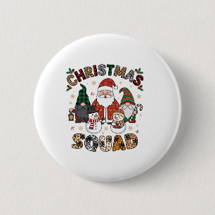 Chapa Redonda De 5 Cm Equipo de Navidad Santa Gnomos Muñecos de Nieve Le