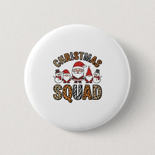 Chapa Redonda De 5 Cm Equipo de Navidad Santa Muñeco de Nieve Diseño de