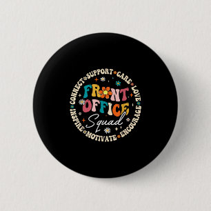 Chapa Redonda De 5 Cm Equipo de oficina de adelante Feliz primer día de