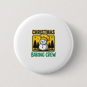Chapa Redonda De 5 Cm Equipo de Repostería Navideña Diseño de Muñeco de