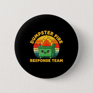 Chapa Redonda De 5 Cm Equipo de respuesta de basurero de empleados fea N
