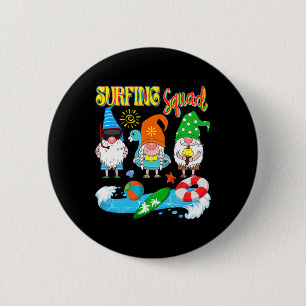 Chapa Redonda De 5 Cm Equipo de surf tres gnomos surf hawaiano verano