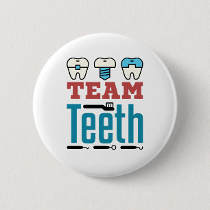 Chapa Redonda De 5 Cm Equipo de Teeth Dental Squad Personal Dentienist H