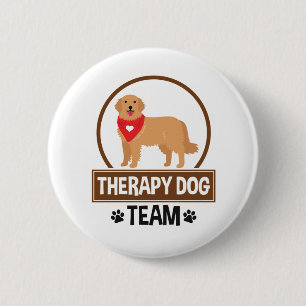Chapa Redonda De 5 Cm Equipo de Terapia del Perro