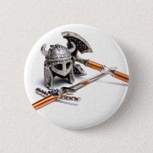 Chapa Redonda De 5 Cm Equipo de Viking