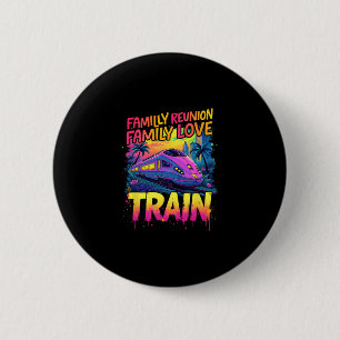 Chapa Redonda De 5 Cm Equipo del Tren del Amor Reunión Familiar Encuentr
