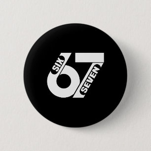 Chapa Redonda De 5 Cm Equipo deportivo Six Seven 67 Meme divertido 67 6
