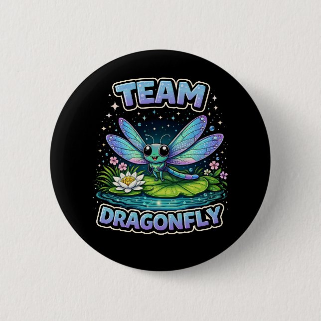 Chapa Redonda De 5 Cm Equipo Dragonfly (Anverso)