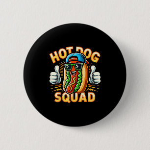 Chapa Redonda De 5 Cm Equipo Hotdog de Hot Dog Squad Funny Hot Dog Stand