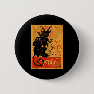 Chapa Redonda De 5 Cm Equipo Krampus _ Tripulación de Navidad de Krampus