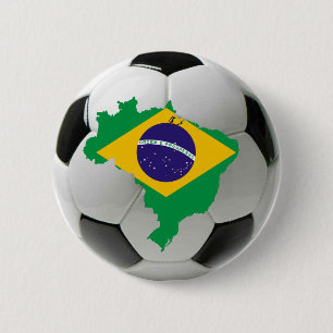 Chapa Redonda De 5 Cm Equipo nacional del Brasil
