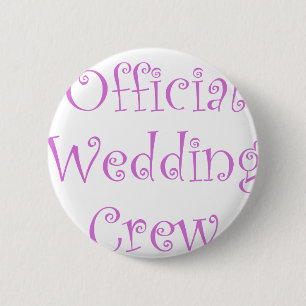 Chapa Redonda De 5 Cm Equipo oficial de la boda