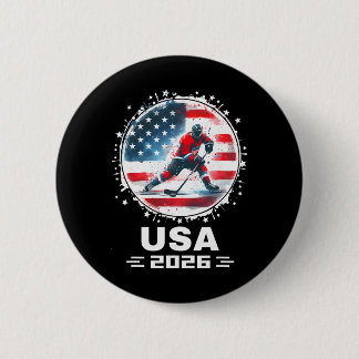 Chapa Redonda De 5 Cm Equipo Usa 2026 Estados Unidos Bandera Americana H
