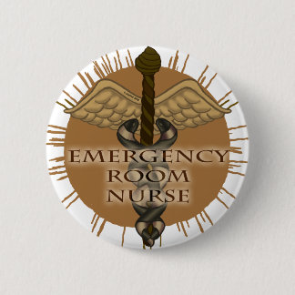 Chapa Redonda De 5 Cm ER Nurse Caduceus