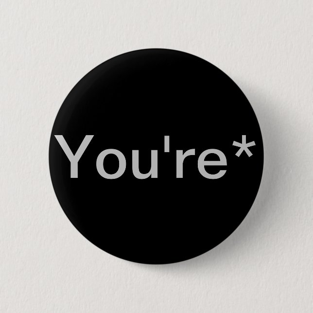 Chapa Redonda De 5 Cm Eres* Grammar Nazi (Anverso)