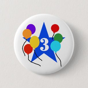 Chapa Redonda De 5 Cm Eres la camiseta y regalo de cumpleaños 3 de la Es
