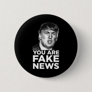 Chapa Redonda De 5 Cm Eres Noticias Falsas - Presidente Trump Insulto Sa