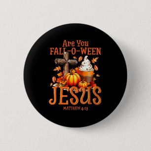Chapa Redonda De 5 Cm ¿Eres Otoño Jesús Mateo 4 19 Halloween C