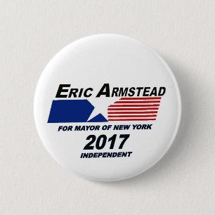 Chapa Redonda De 5 Cm Eric Armstead para el alcalde 2017 de NYC