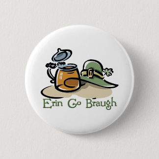 Chapa Redonda De 5 Cm Erin Go Braugh Pint y Gorra