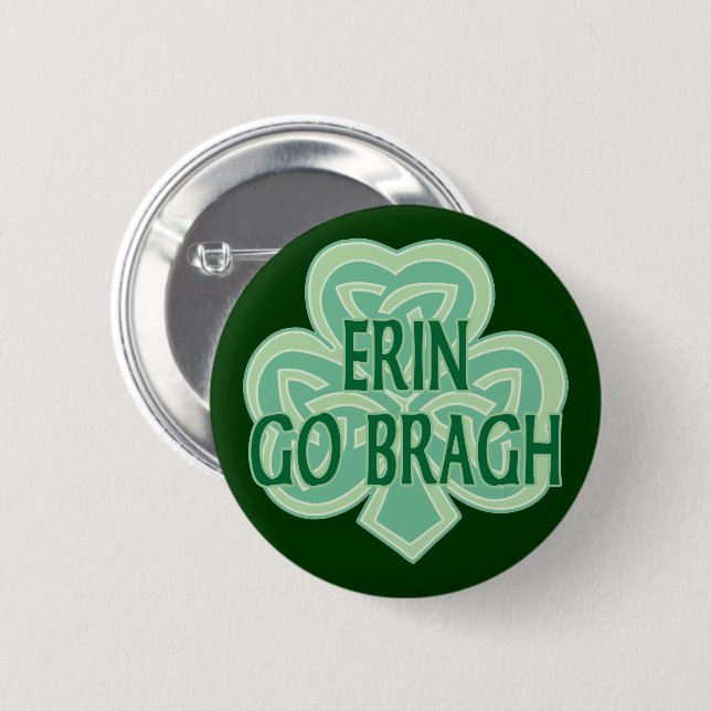 Chapa Redonda De 5 Cm Erin va Bragh (Anverso y reverso)