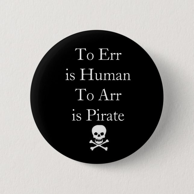 Chapa Redonda De 5 Cm Err es HumanTo Arr es pirata (Anverso)