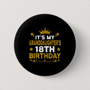 Chapa Redonda De 5 Cm Es el cumpleaños número 18 de mi nieta Feliz 18 añ