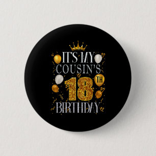Chapa Redonda De 5 Cm Es el cumpleaños número 18 de mi primo Feliz cumpl