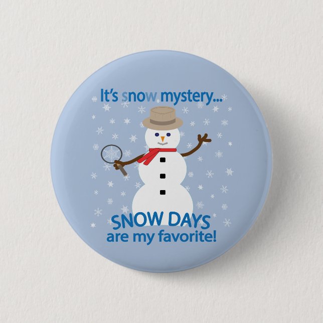 Chapa Redonda De 5 Cm Es el detective Snowman de now (Anverso)