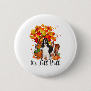 Chapa Redonda De 5 Cm Es Fall Y'all Springer Spaniel Dog Halloween Tha