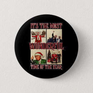 Chapa Redonda De 5 Cm Es la época más maravillosa del año que Trump Chr