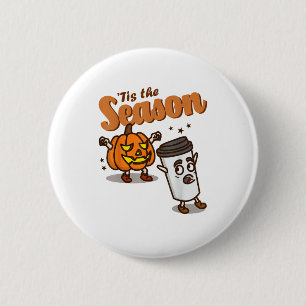 Chapa Redonda De 5 Cm Es La Temporada Odio Pumpkin Spice Latte Halloween