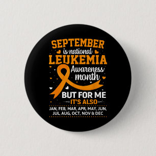 Chapa Redonda De 5 Cm Es Mes de Conciencia sobre Leucemia