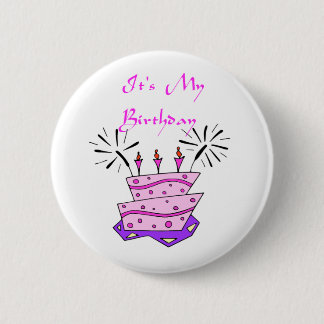 Chapa Redonda De 5 Cm Es mi cumpleaños
