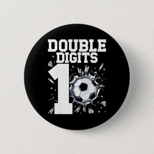 Chapa Redonda De 5 Cm Es mi cumpleaños número 10 Jugador de fútbol Fiest
