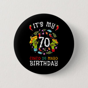 Chapa Redonda De 5 Cm Es mi cumpleaños número 70 hombres de camisetas Ci