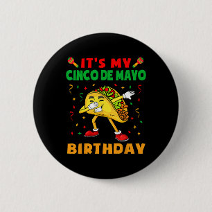 Chapa Redonda De 5 Cm Es mi Fiesta del Cinco De Mayo de cumpleaños graci