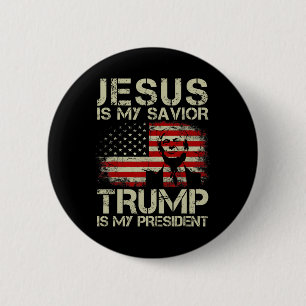 Chapa Redonda De 5 Cm ¿Es Mi Salvador Trump Mi Presidente Trump 2024 Est