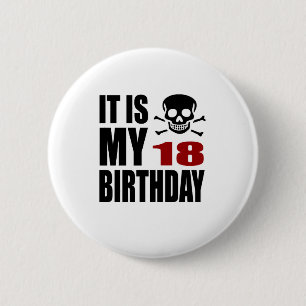 Chapa Redonda De 5 Cm Es mis 18 diseños del cumpleaños