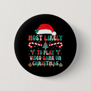Chapa Redonda De 5 Cm Es Muy Probable Que Reproducir Xmas De Videojuego