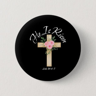 Chapa Redonda De 5 Cm Es Risen Luke 24 6 7 Cruz De Pascua Ri