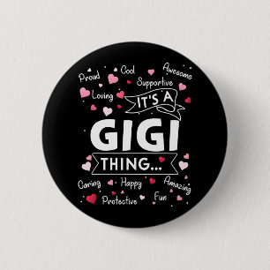 Chapa Redonda De 5 Cm Es una cosa divertida de Gigi decir una abuela dul