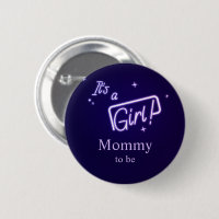 ¡Es una niña! Texto Neon Morado Futurama Mama